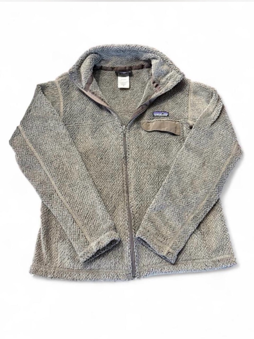 Patagonia Women’s M Gray Sherpa Fleece Full-Zip Jacket
